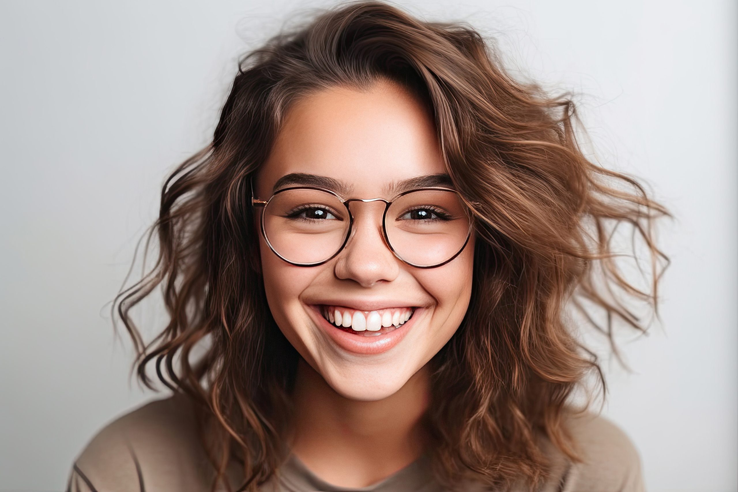 woman smiling with glasses on in Parker, CO